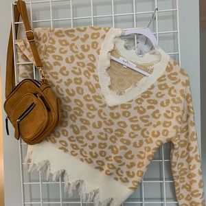 Love tree Cheetah print sweater